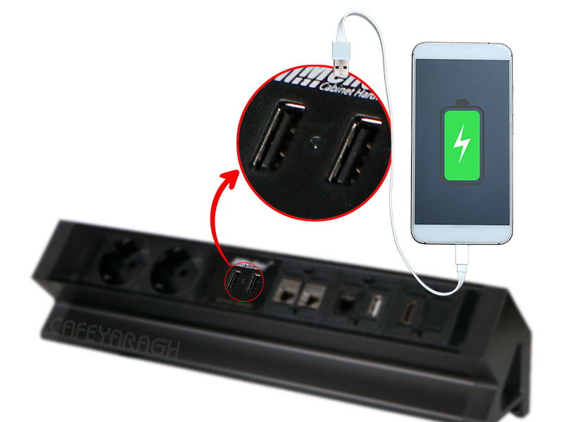 اتصال شارژر موبایل به پریز برق اداری و پریز برق روکار
